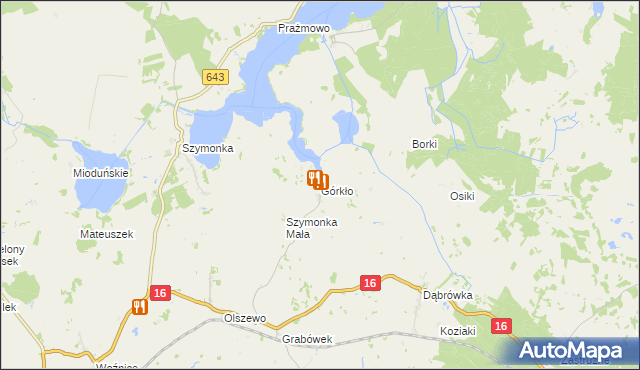 mapa Górkło, Górkło na mapie Targeo