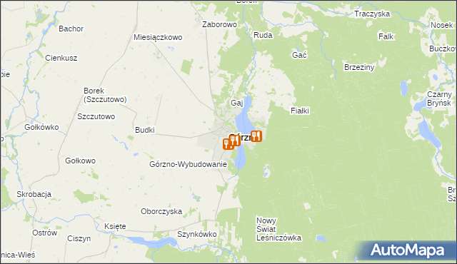 mapa Górzno powiat brodnicki, Górzno powiat brodnicki na mapie Targeo