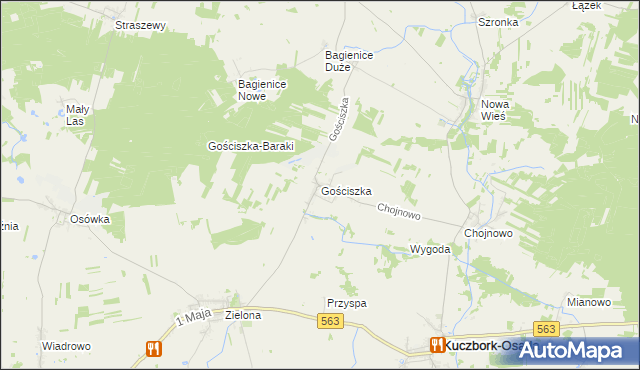 mapa Gościszka, Gościszka na mapie Targeo