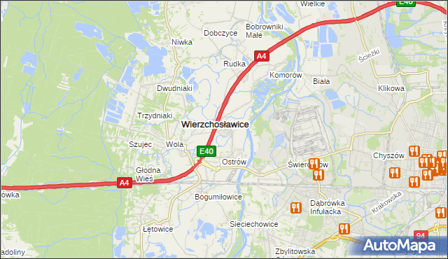 mapa Gosławice gmina Wierzchosławice, Gosławice gmina Wierzchosławice na mapie Targeo