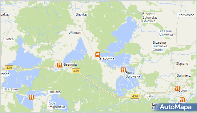 mapa Grabówka gmina Milicz, Grabówka gmina Milicz na mapie Targeo