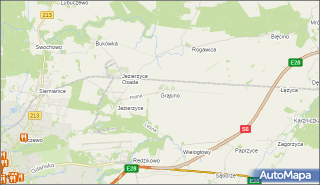 mapa Grąsino, Grąsino na mapie Targeo