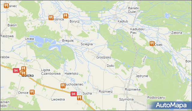 mapa Grodzisko gmina Strzelce Opolskie, Grodzisko gmina Strzelce Opolskie na mapie Targeo