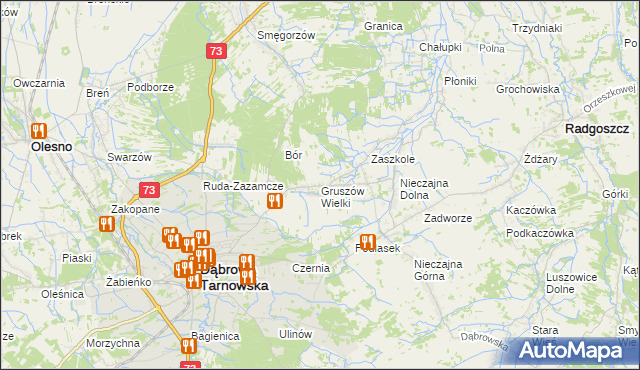 mapa Gruszów Wielki, Gruszów Wielki na mapie Targeo