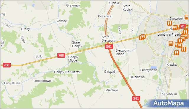 mapa Grzymały Szczepankowskie, Grzymały Szczepankowskie na mapie Targeo