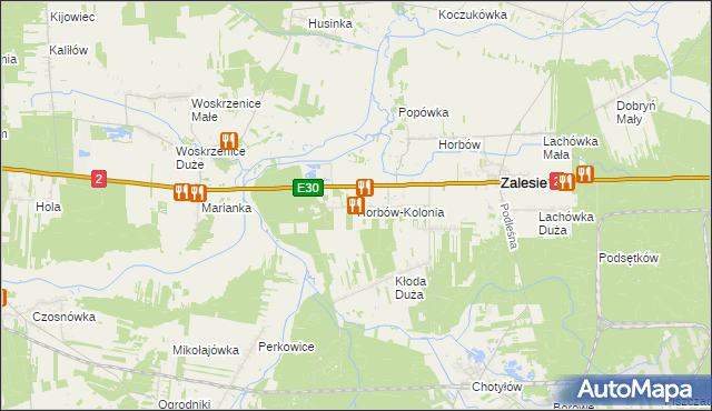 mapa Horbów-Kolonia, Horbów-Kolonia na mapie Targeo