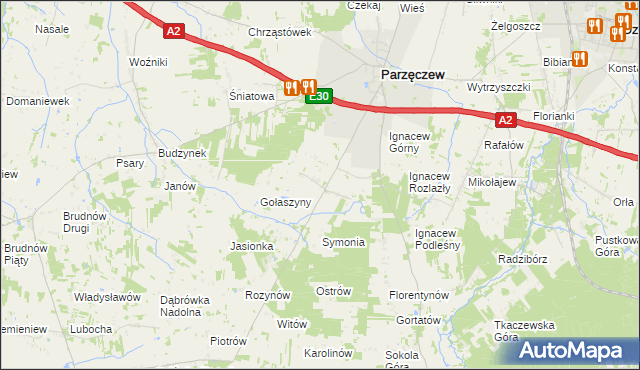 mapa Ignacew Folwarczny, Ignacew Folwarczny na mapie Targeo