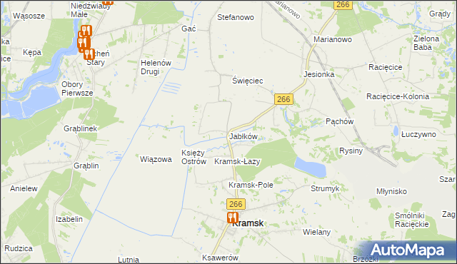 mapa Jabłków, Jabłków na mapie Targeo