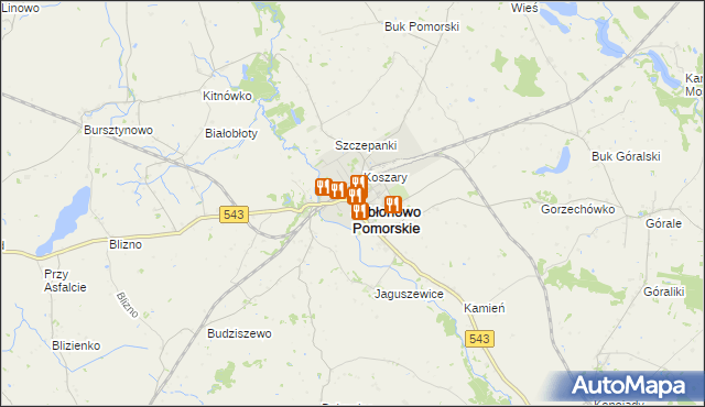 mapa Jabłonowo Pomorskie, Jabłonowo Pomorskie na mapie Targeo