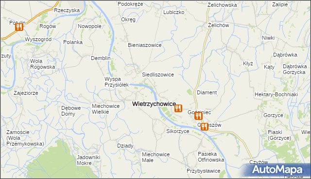 mapa Janikowice gmina Żabno, Janikowice gmina Żabno na mapie Targeo