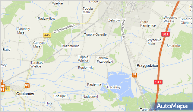 mapa Janków Przygodzki, Janków Przygodzki na mapie Targeo