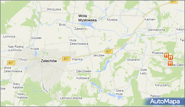 mapa Jarczew, Jarczew na mapie Targeo