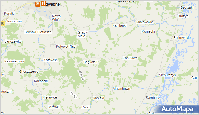 mapa Jarnuty gmina Wizna, Jarnuty gmina Wizna na mapie Targeo