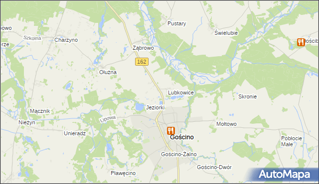 mapa Jarogniew, Jarogniew na mapie Targeo