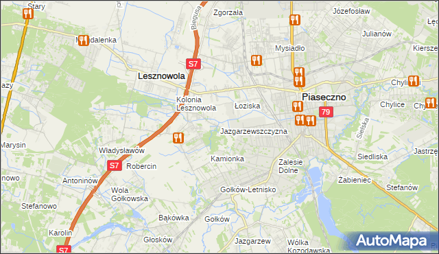 mapa Jazgarzewszczyzna, Jazgarzewszczyzna na mapie Targeo