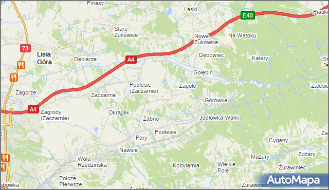 mapa Jodłówka gmina Tarnów, Jodłówka gmina Tarnów na mapie Targeo