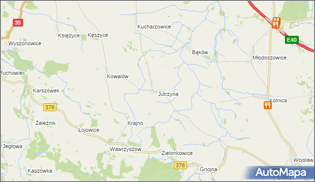 mapa Jutrzyna, Jutrzyna na mapie Targeo