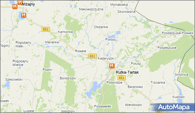 mapa Kadaryszki, Kadaryszki na mapie Targeo