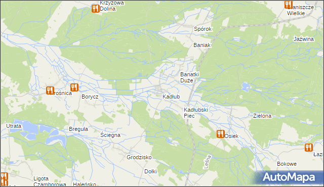 mapa Kadłub gmina Strzelce Opolskie, Kadłub gmina Strzelce Opolskie na mapie Targeo