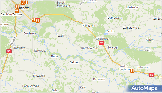 mapa Karczewizna, Karczewizna na mapie Targeo
