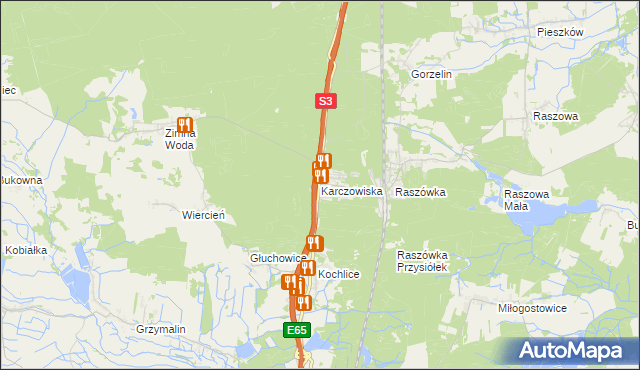 mapa Karczowiska, Karczowiska na mapie Targeo