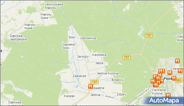 mapa Karpówka, Karpówka na mapie Targeo