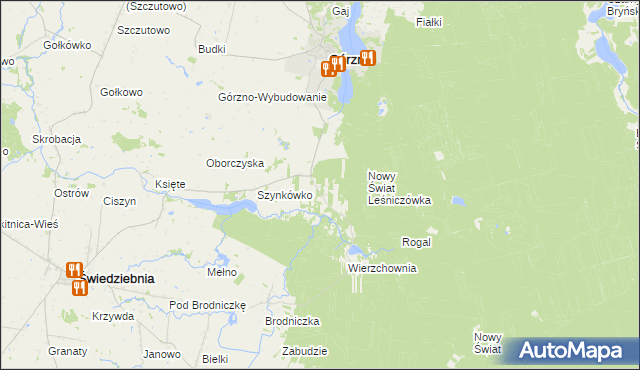 mapa Karw gmina Górzno, Karw gmina Górzno na mapie Targeo