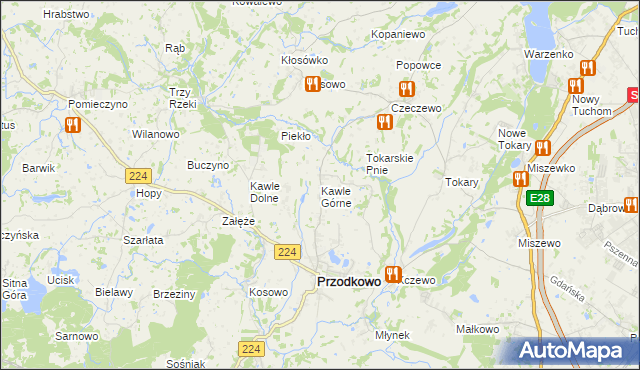 mapa Kawle Górne, Kawle Górne na mapie Targeo