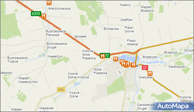 mapa Kębłów gmina Piaski, Kębłów gmina Piaski na mapie Targeo