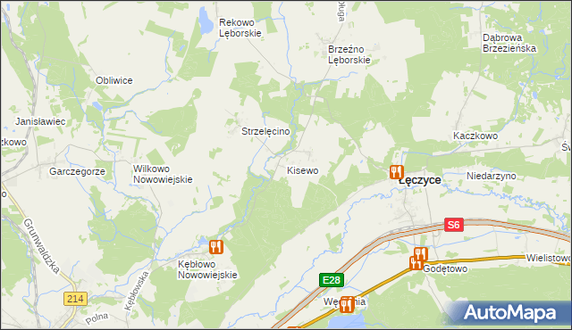 mapa Kisewo, Kisewo na mapie Targeo