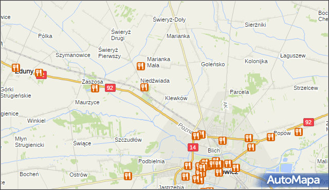 mapa Klewków, Klewków na mapie Targeo