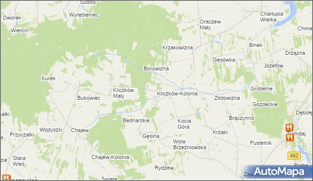 mapa Kliczków-Kolonia, Kliczków-Kolonia na mapie Targeo