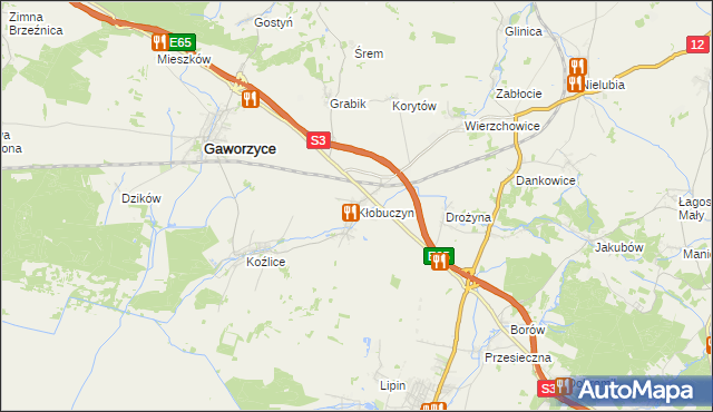 mapa Kłobuczyn, Kłobuczyn na mapie Targeo