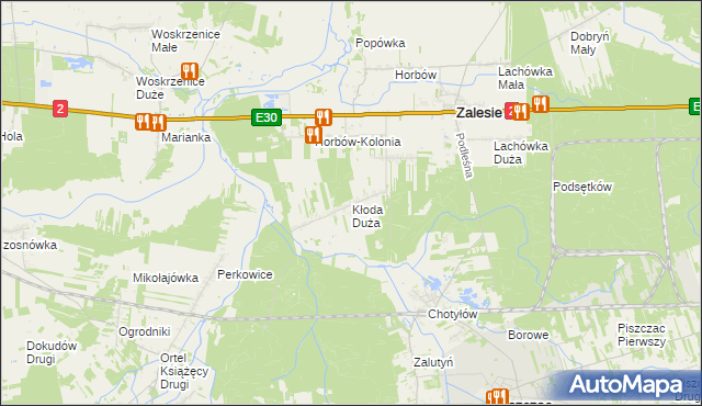 mapa Kłoda Duża, Kłoda Duża na mapie Targeo