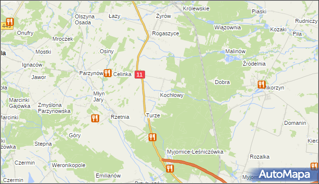 mapa Kochłowy, Kochłowy na mapie Targeo