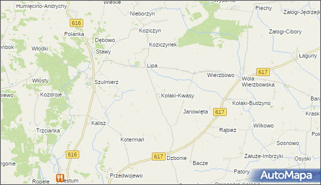 mapa Kołaki-Kwasy, Kołaki-Kwasy na mapie Targeo