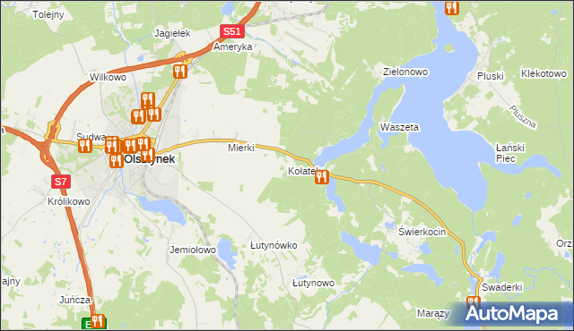 mapa Kołatek, Kołatek na mapie Targeo