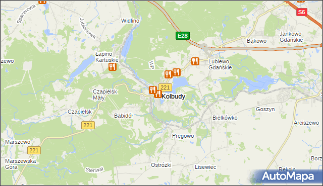 mapa Kolbudy, Kolbudy na mapie Targeo