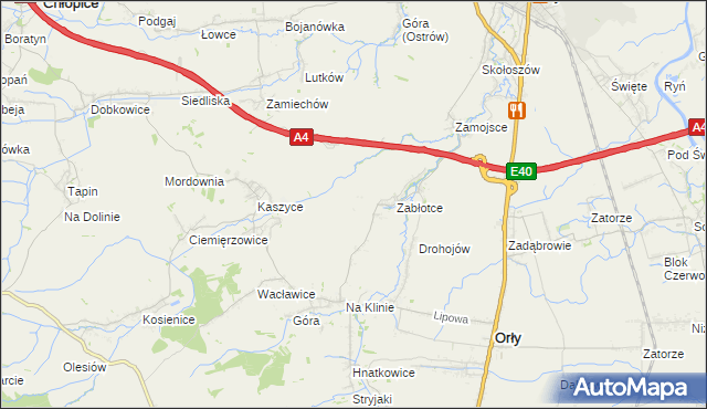 mapa Kolonia gmina Orły, Kolonia gmina Orły na mapie Targeo