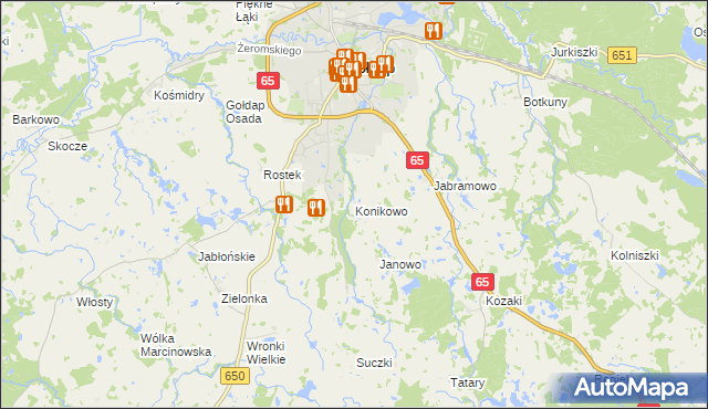 mapa Konikowo gmina Gołdap, Konikowo gmina Gołdap na mapie Targeo
