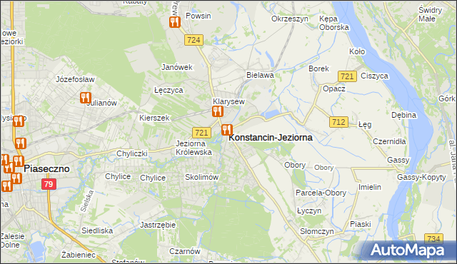 mapa Konstancin-Jeziorna, Konstancin-Jeziorna na mapie Targeo