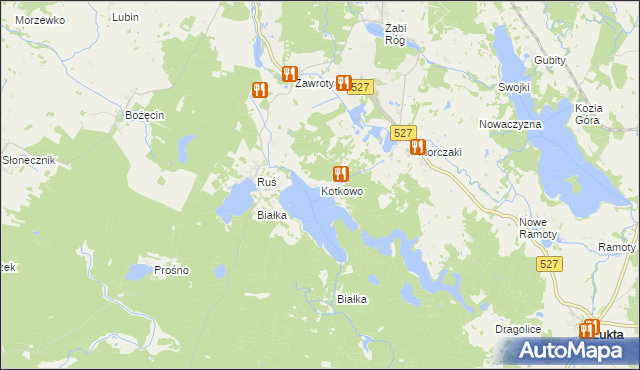 mapa Kotkowo gmina Łukta, Kotkowo gmina Łukta na mapie Targeo