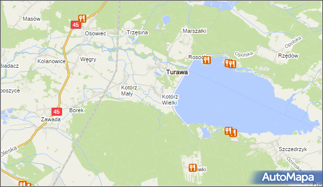 mapa Kotórz Wielki, Kotórz Wielki na mapie Targeo