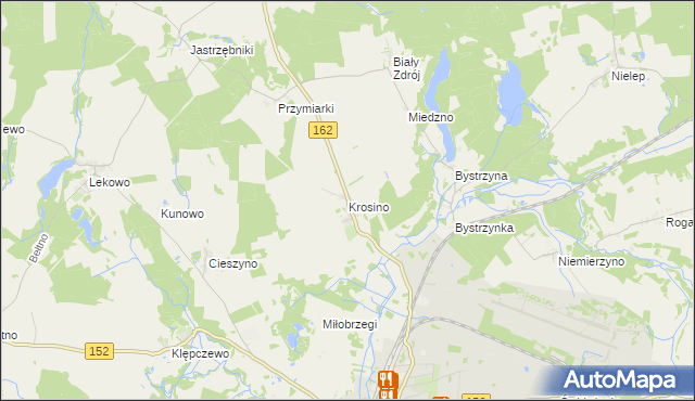 mapa Krosino gmina Świdwin, Krosino gmina Świdwin na mapie Targeo