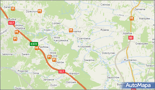 mapa Kruszówiec, Kruszówiec na mapie Targeo