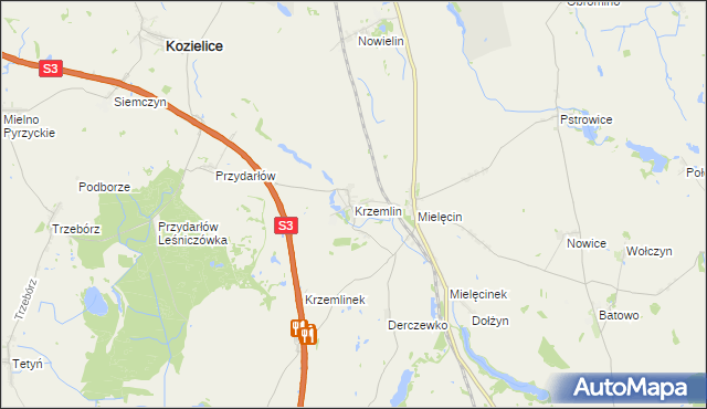 mapa Krzemlin, Krzemlin na mapie Targeo