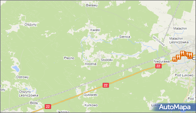 mapa Krzyż gmina Czersk, Krzyż gmina Czersk na mapie Targeo