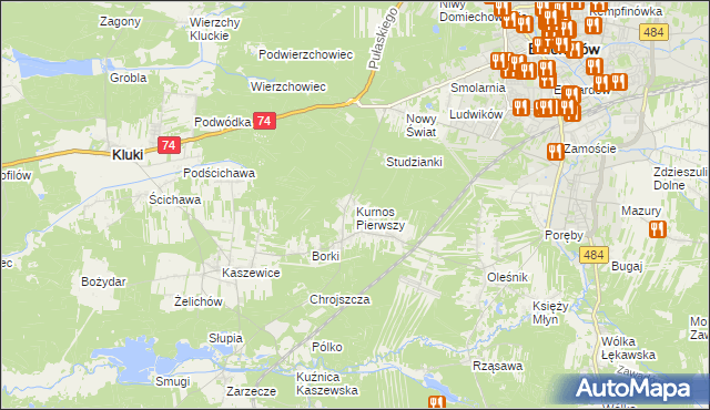 mapa Kurnos Pierwszy, Kurnos Pierwszy na mapie Targeo