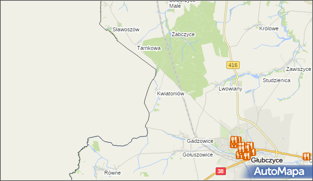 mapa Kwiatoniów, Kwiatoniów na mapie Targeo