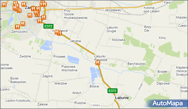 mapa Łabuńki Pierwsze, Łabuńki Pierwsze na mapie Targeo